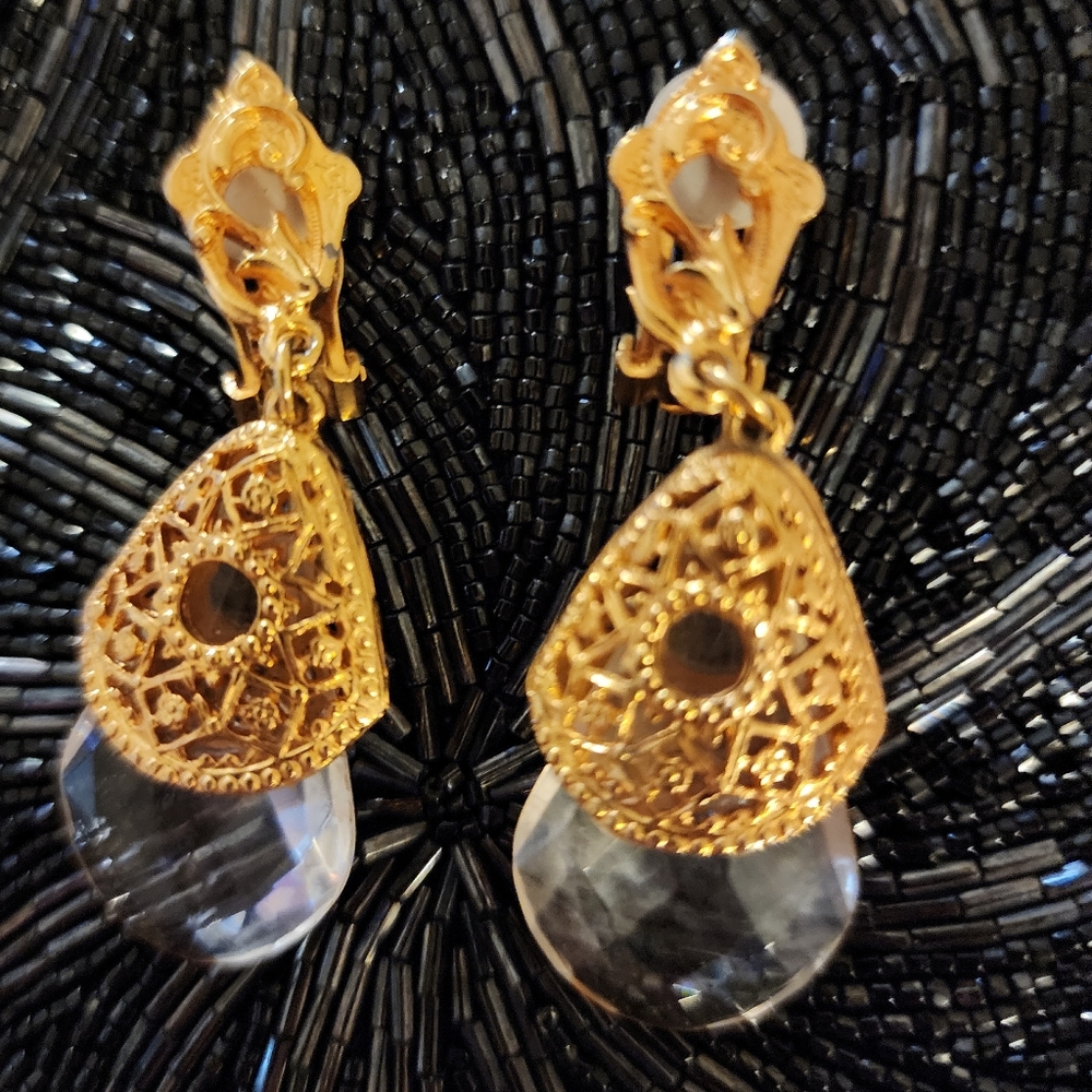 Elegant Gold Plated Drop Earrings